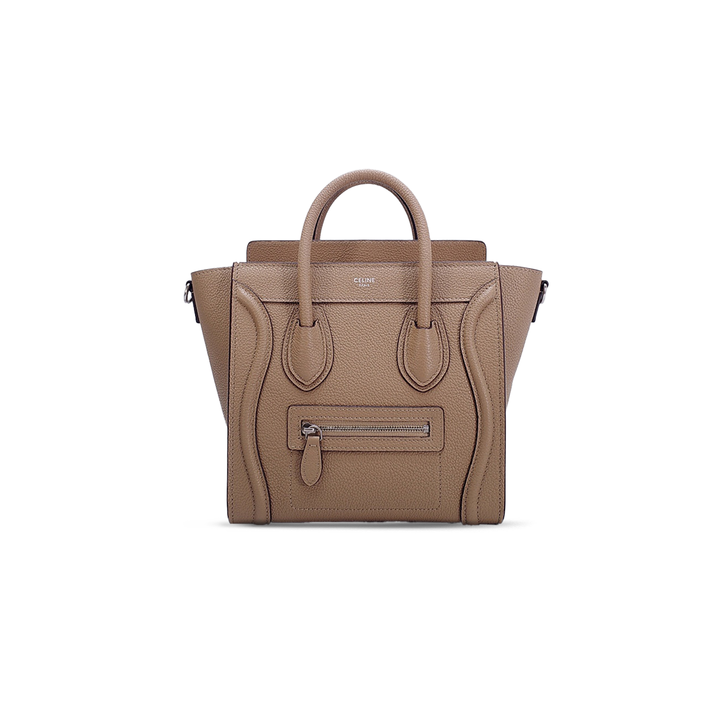 CELINE TOTE IN LUGGAGE NANO PEBBLED CALFSKIN 168243DRU.38SD (20*20*10cm)